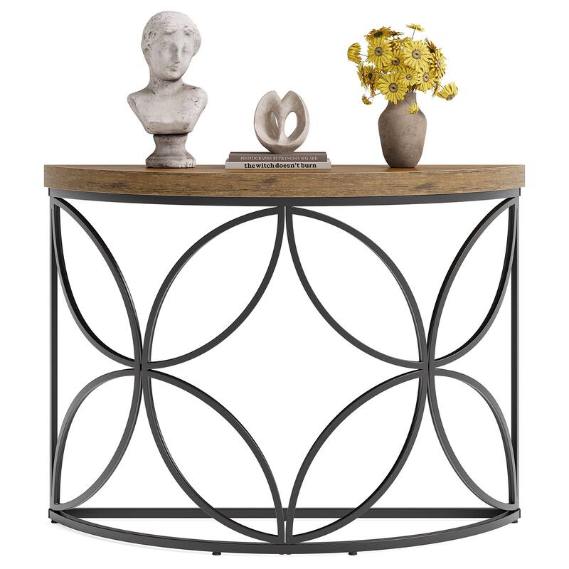 43.3-Inch Industrial Sofa Table, Narrow Console Table Behind Couch