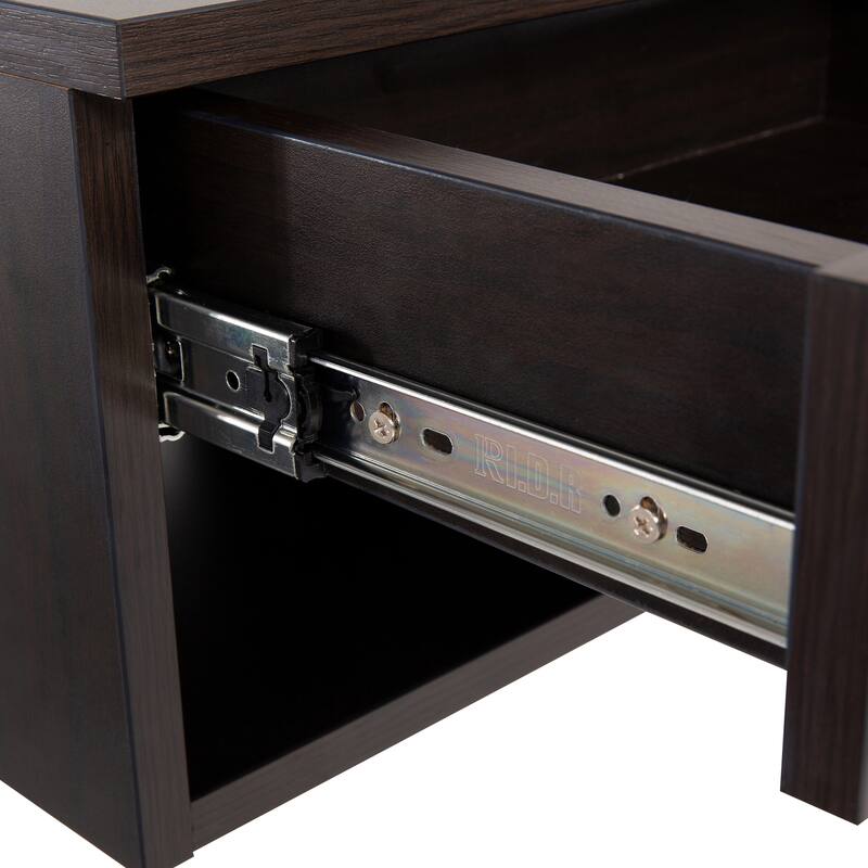 Celerie 15.71" Mid-Century Modern Floating Wall Mounted Nightstand with Soft-Close Drawer and Cable Hole, by JONATHAN Y