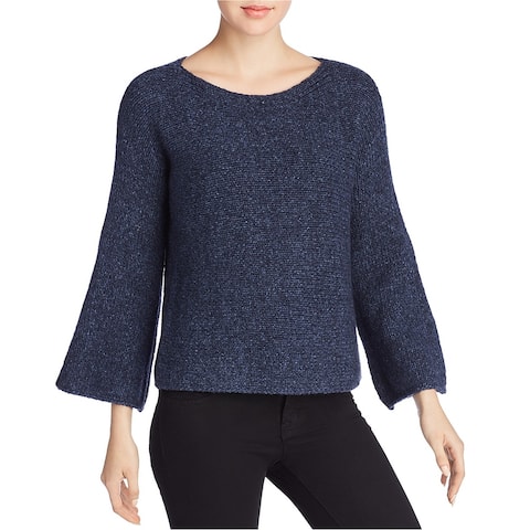 Eileen Fisher Womens Flared Pullover Sweater, Blue, X-Large