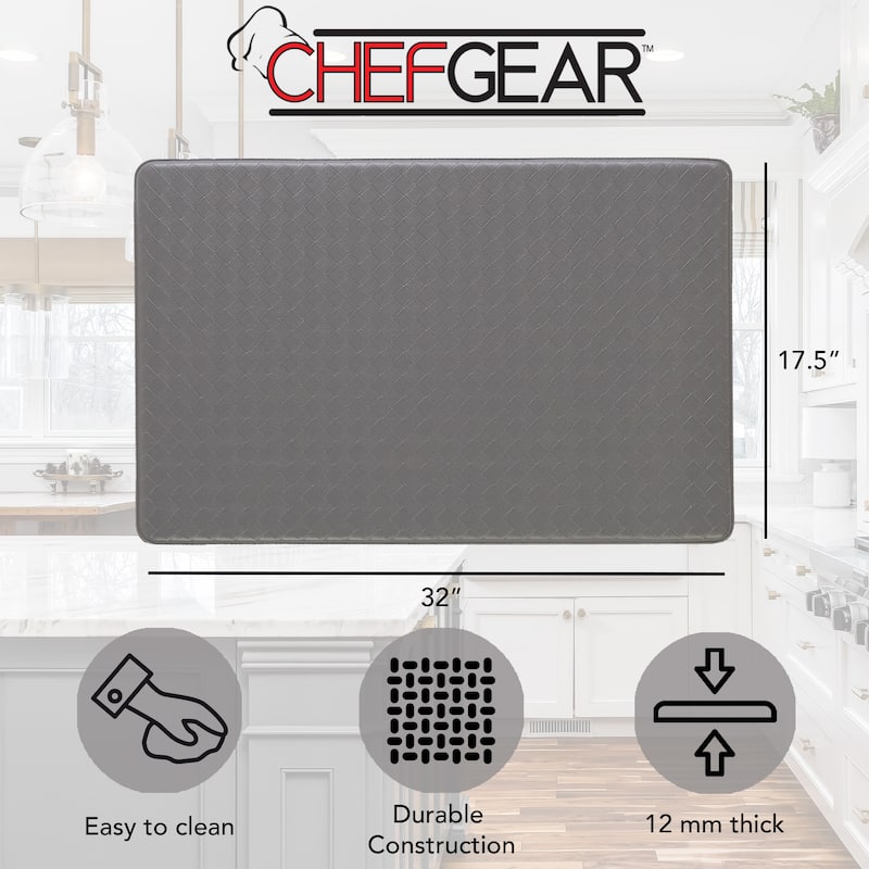 Chef Gear Playa Basketweave Anti-Fatigue Kitchen Wellness Mats