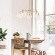preview thumbnail 4 of 29, 5-Light Modern Linear Sputnik Branch Kitchen Island Light Clear Glass Globe Bubble Chandelier for Dining Room