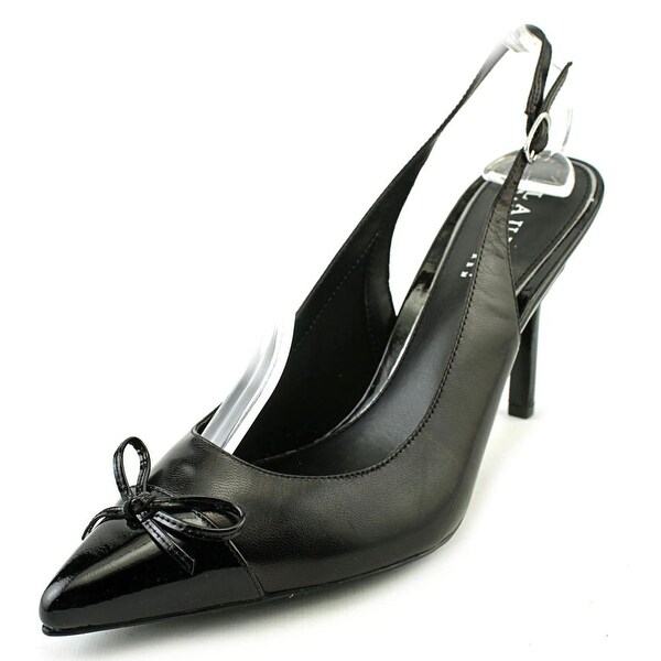Lauren Ralph Lauren Sienna Women Pointed Toe Leather Black Slingback Heel