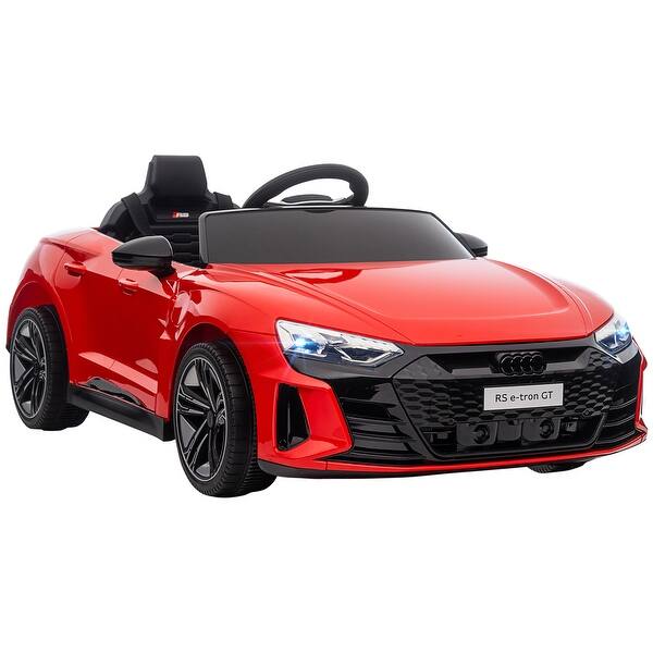slide 2 of 9, Audi RS E-tron GT Electric Ride-On Car with Remote Control for Boys and Girls, 12V Battery Powered, 4-Wheel Suspension, Music Red