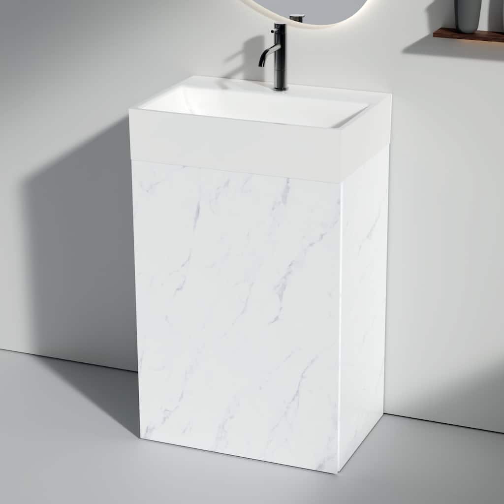 CITTANEO Roca 30'' Freestanding Bathroom Vanity with Integral Sinks - 20''