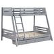 preview thumbnail 1 of 8, Trisha Grey 2-drawer Wood Twin Over Full Bunk Bed Grey
