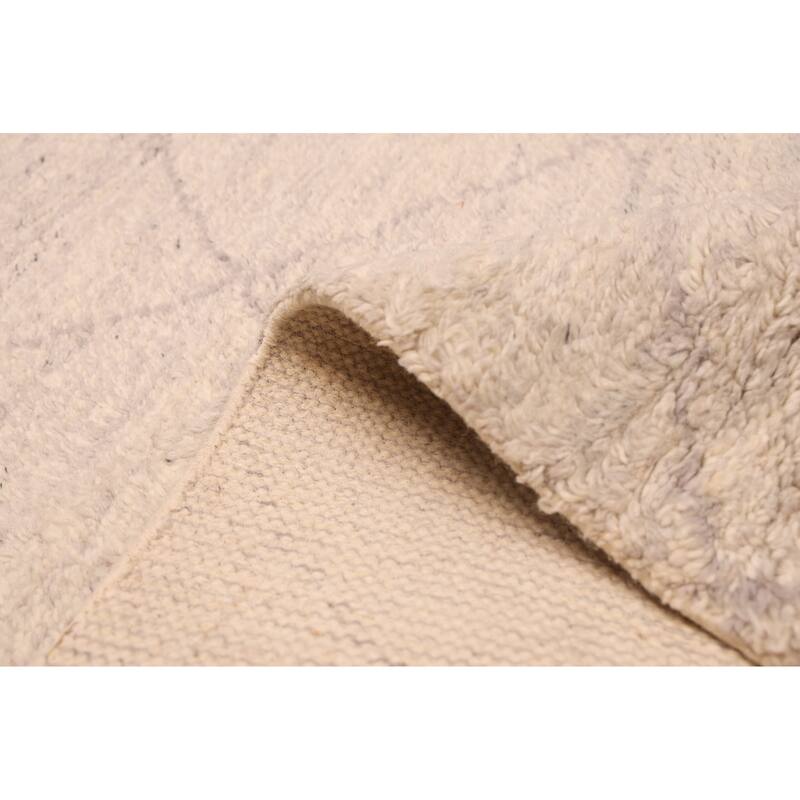 ECARPETGALLERY Hand-knotted Tangier Light Grey Wool Rug - 8'2 x 9'11