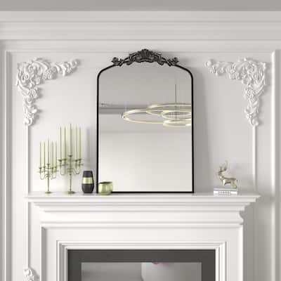 Apmir Arched Mirror Traditional Baroque Style Wall Mirror