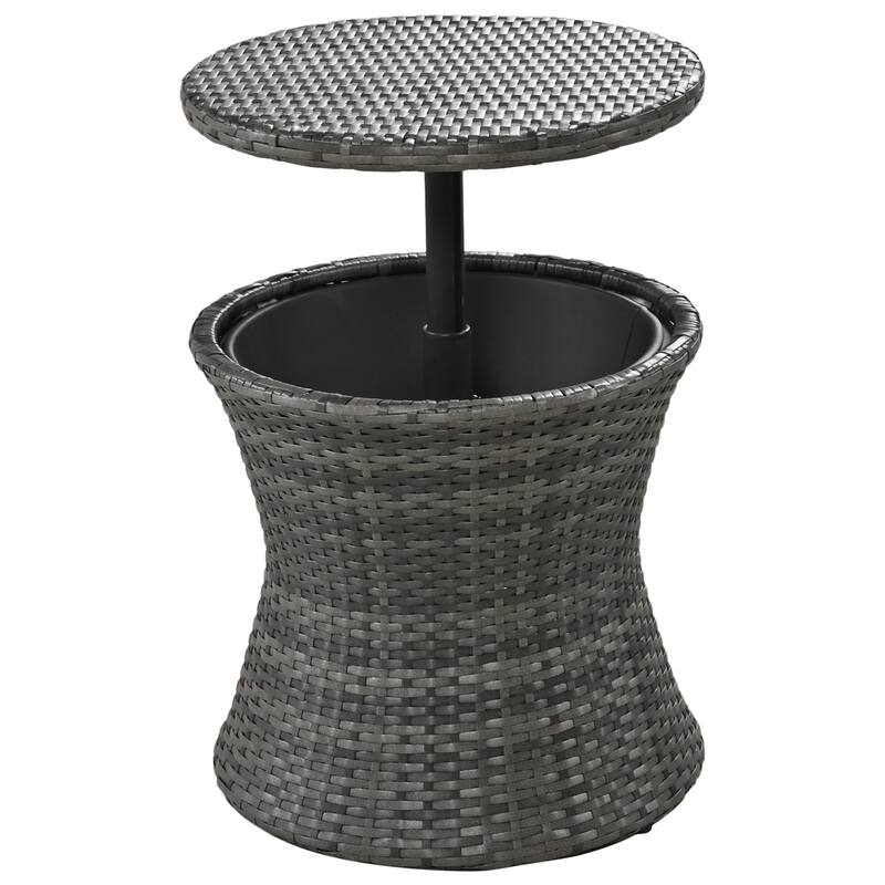 5-Piece Wicker Patio Conversation Set with Cushions
