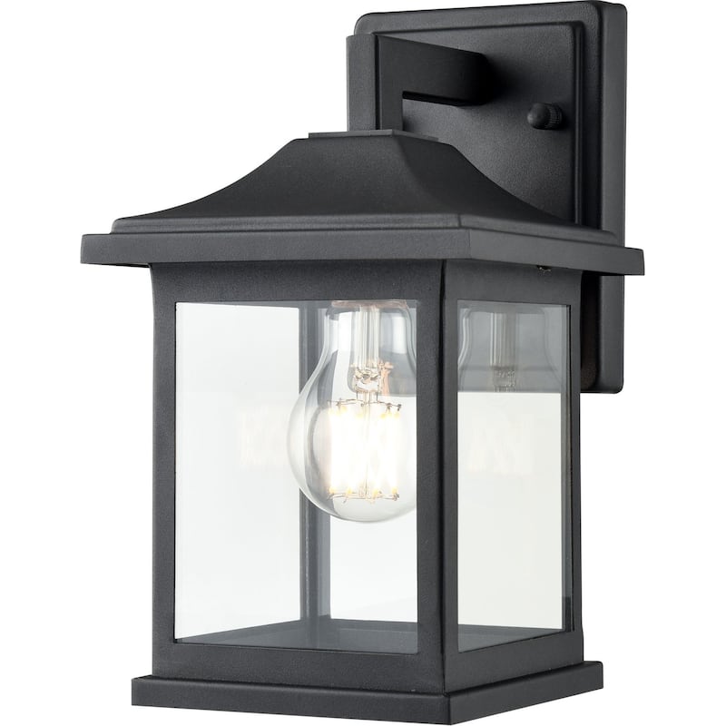 Millennium Lighting 91051 10" Tall Outdoor Wall Sconce with Clear - Textured Black
