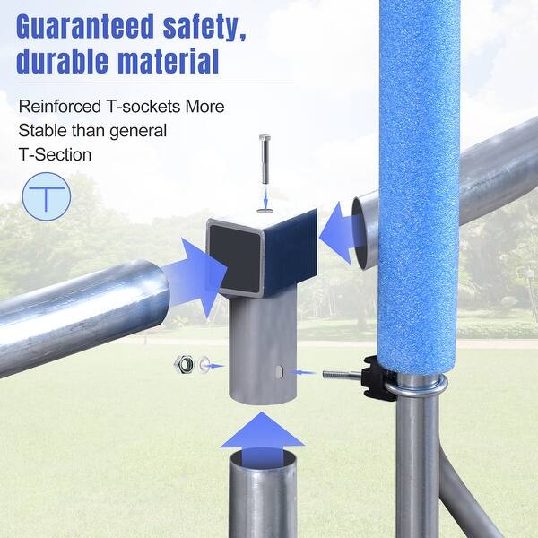 slide 2 of 9, 16FT Trampoline for Kids with Safety Enclosure Net, Basketball Hoop and Ladder, Easy Assembly Round Outdoor Recreational Trampol N/A