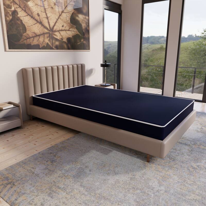 Onetan, 7" Medium Firm Double sided Tight top Foam Rolled Vinyl Mattress, Good For The Back