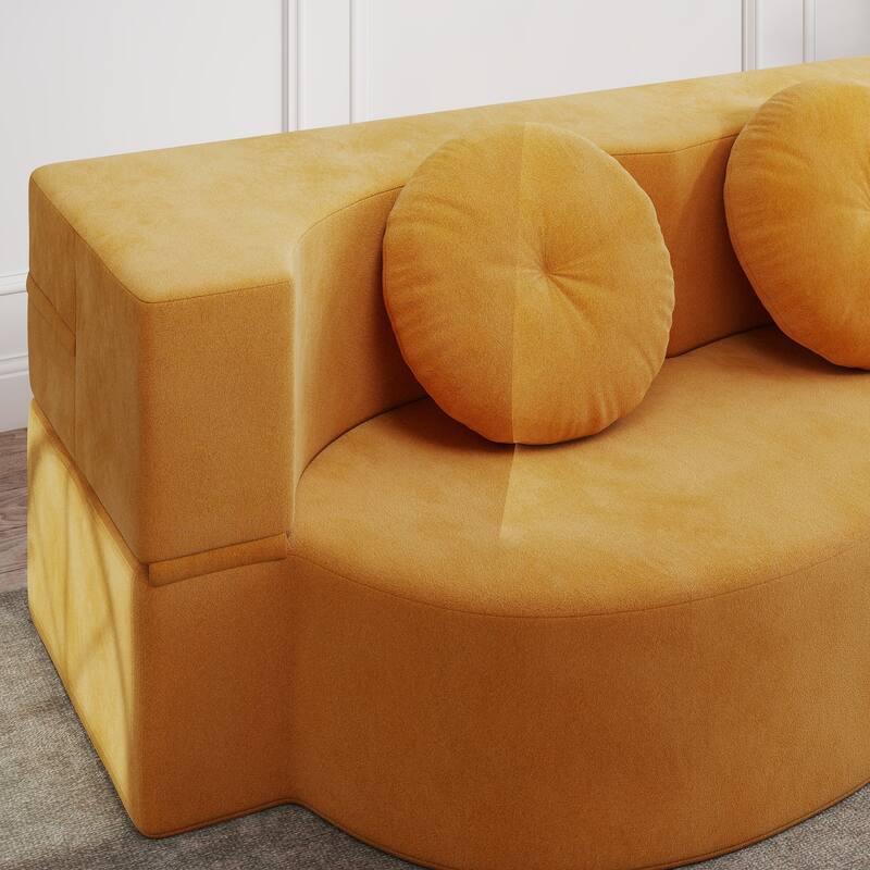 Folding Sofa Bed with Pillow, Twin Sleeper Sofa Couch, Loveseat Couch, Floor Folding Mattress, Convertible Lounge Chair