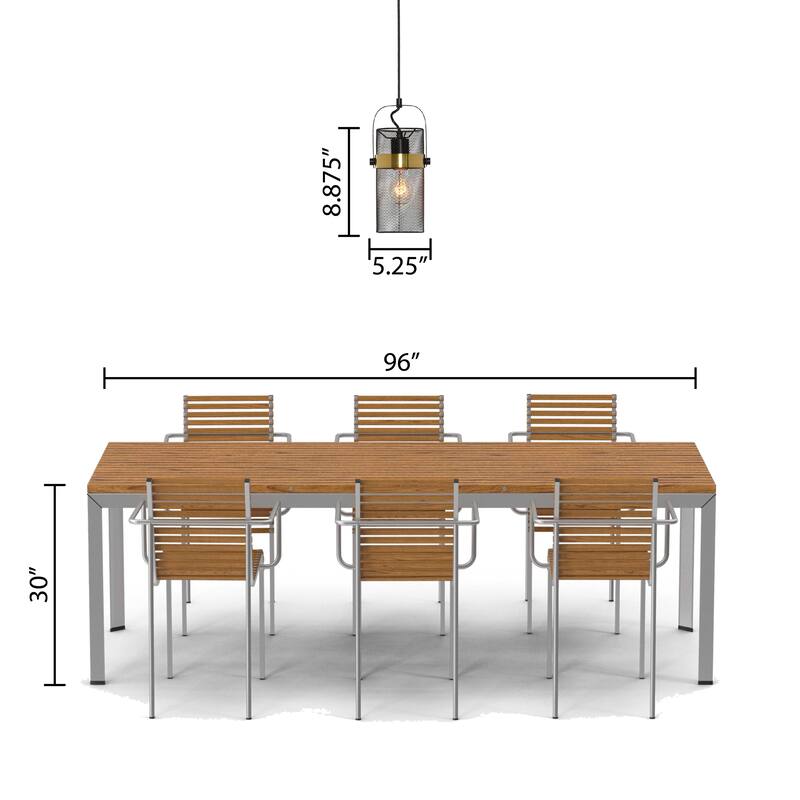 Alan River of Goods Black and Gold Metal Mesh Drum Shade 5.25-Inch Pendant Light - 5.25" x 5.25" x 13/61"