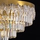 preview thumbnail 14 of 14, 24 in. Modern 5-Tier Gold Crystal Chandelier with 11 Lights, Round Contemporary Ceiling Light for Dining Room and Living Room