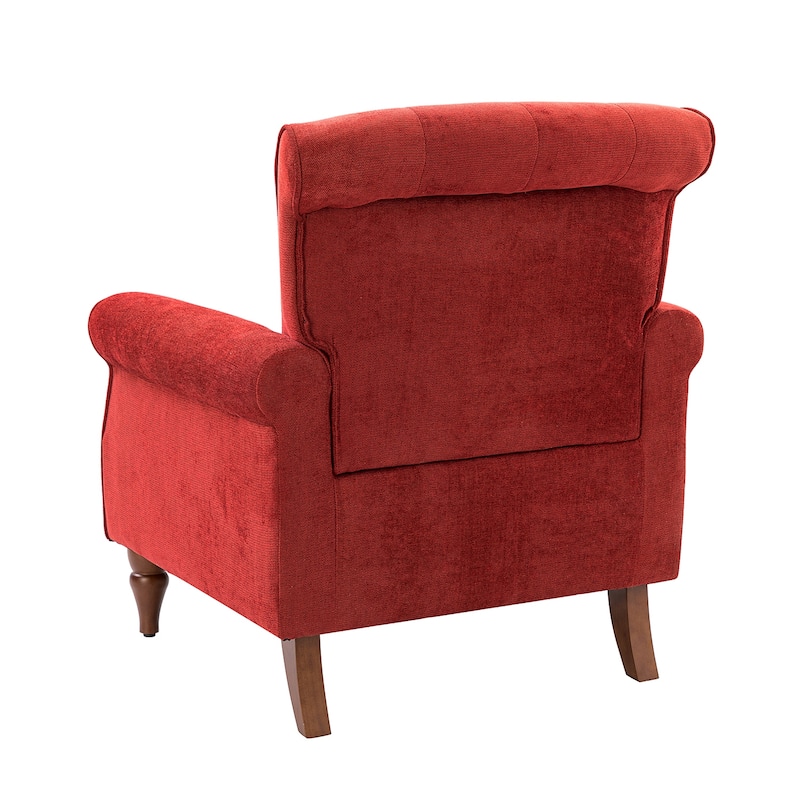 Indiges Comfy Upholstered Accent Armchair with Tufted Back Set of 2 for Bedroom Reading Office