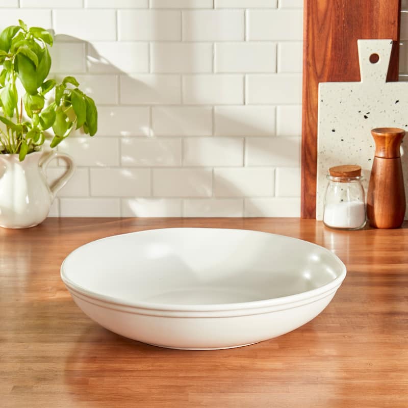 Bee & Willow White Earthenware 13" Serve Bowl