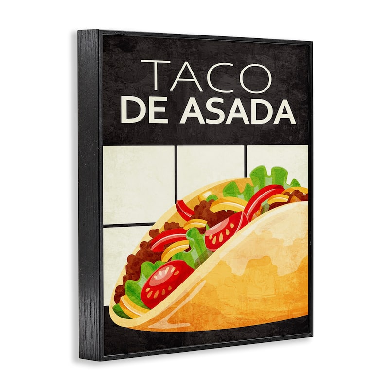 Stupell Taco Classic Meal Framed Giclee Art Design By Kim Allen
