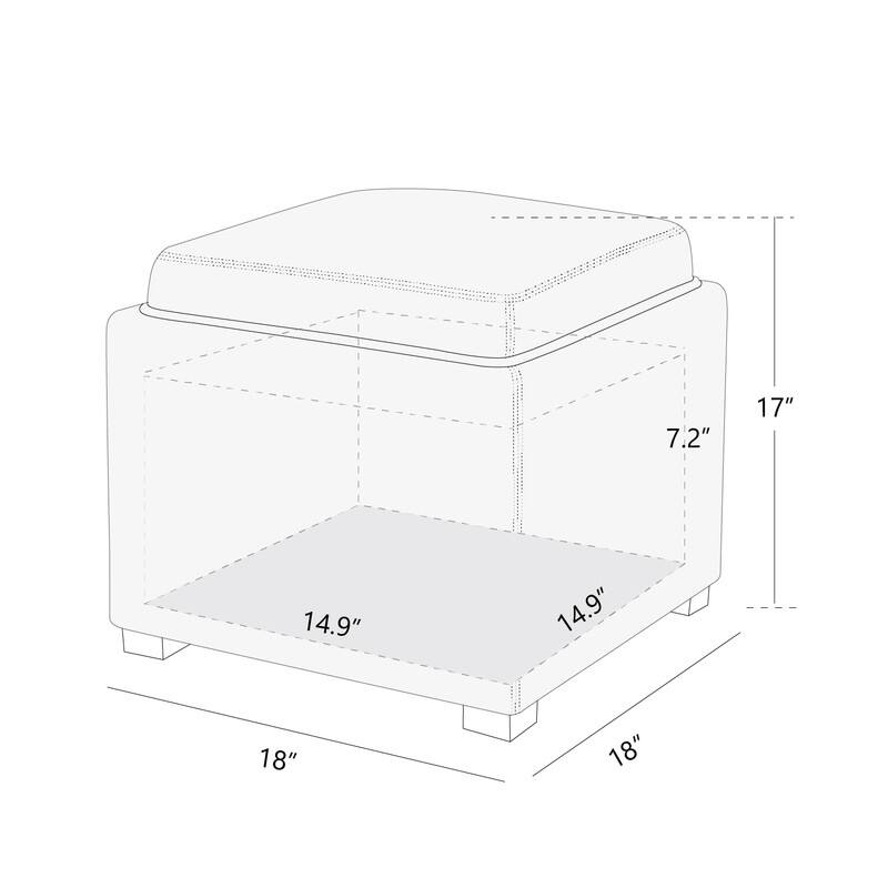 Spruce & Spring Ethan Storage Stool Ottoman