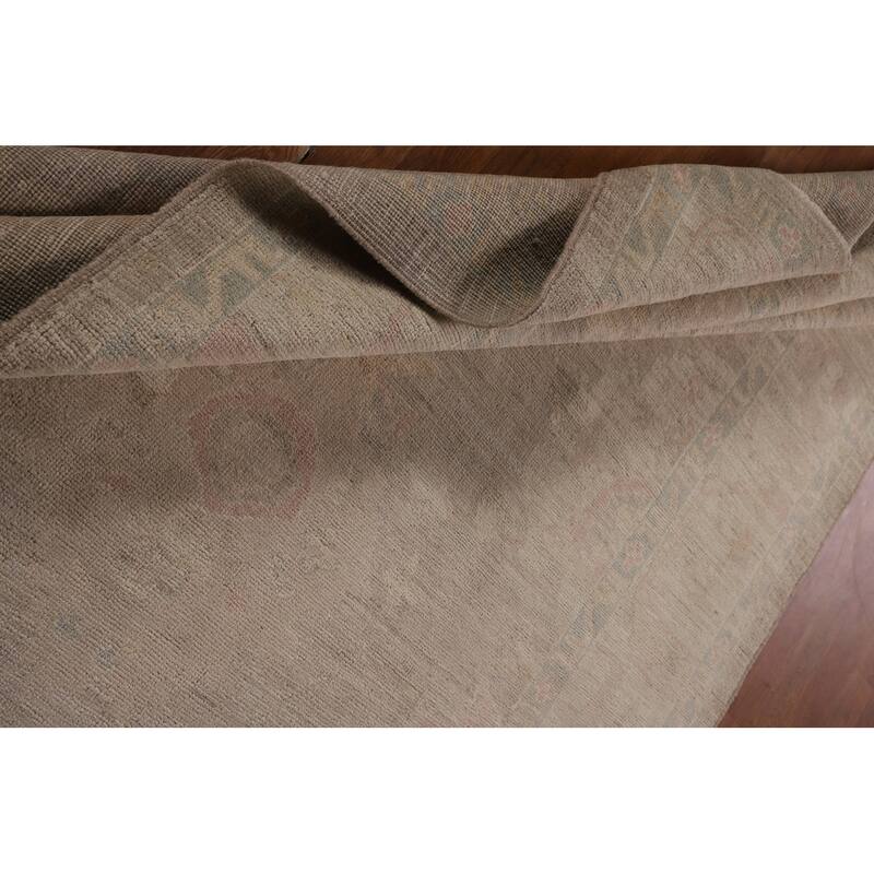 Earth Tone Oushak Vegetable Dye Area Rug Handmade Wool Carpet - 6'0"x 9'0"