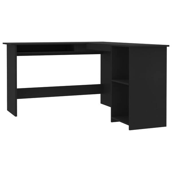 Shop Vidaxl L Shaped Corner Desk Black 47 2 X55 1 X29 5 Chipboard Overstock 31052172