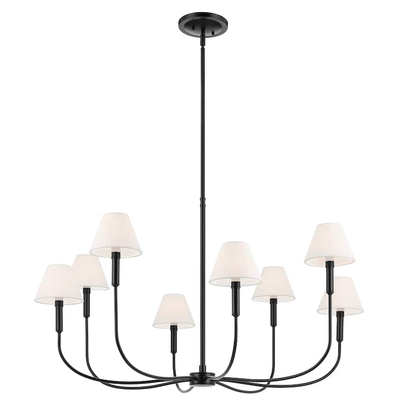 Eadie 41.25 Inch 8 Light Chandelier in Black