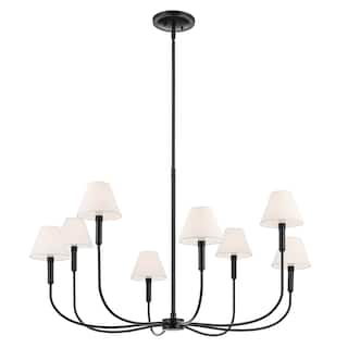 Eadie 41.25 Inch 8 Light Chandelier in Black