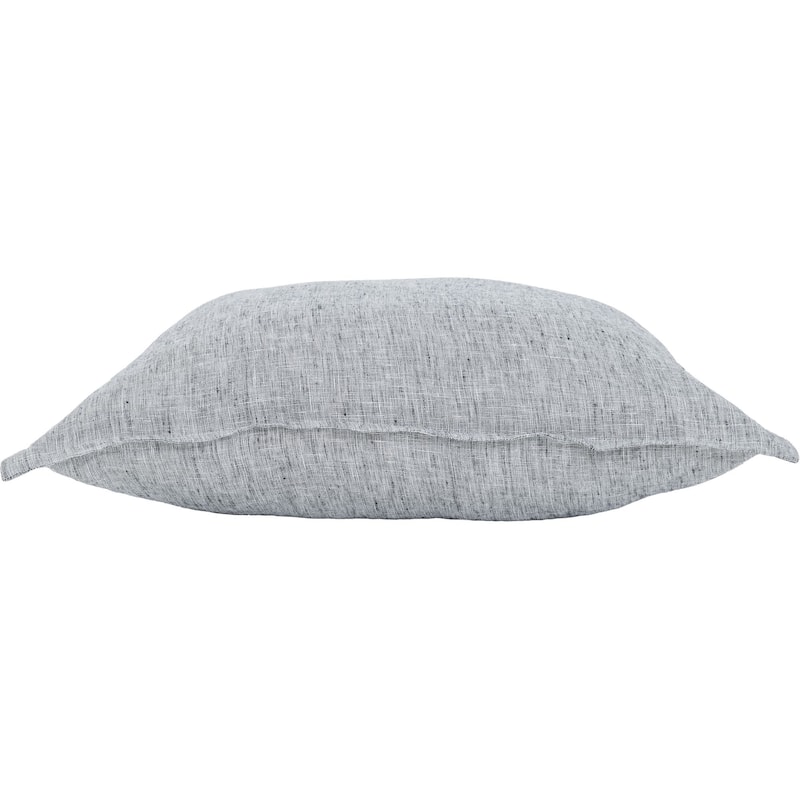 Solid square Throw Pillow - 20" - White and Navy Blue