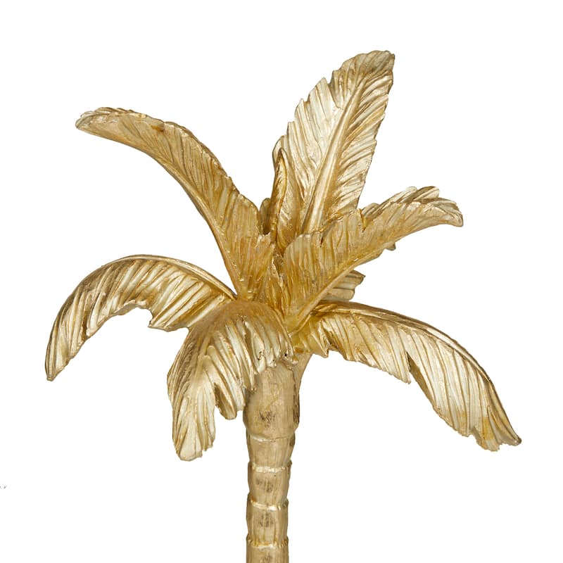 Gold Polystone Palm Tree Sculpture