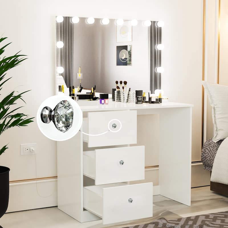Boahaus Black Kids & Teen Makeup Vanity Table