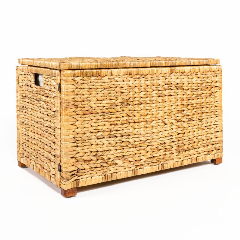 happimess Anada Wicker Weave 30" Storage Trunk, Natural