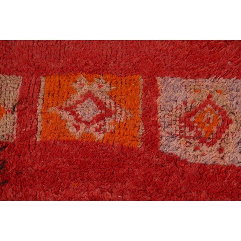 Tribal Moroccan Oriental Runner Rug Handmade Wool Carpet - 5'11"x 17'8"