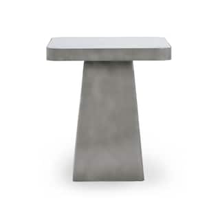 Classic Home Far Marble and Metal Square End Table