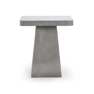Classic Home Far Marble and Metal Square End Table