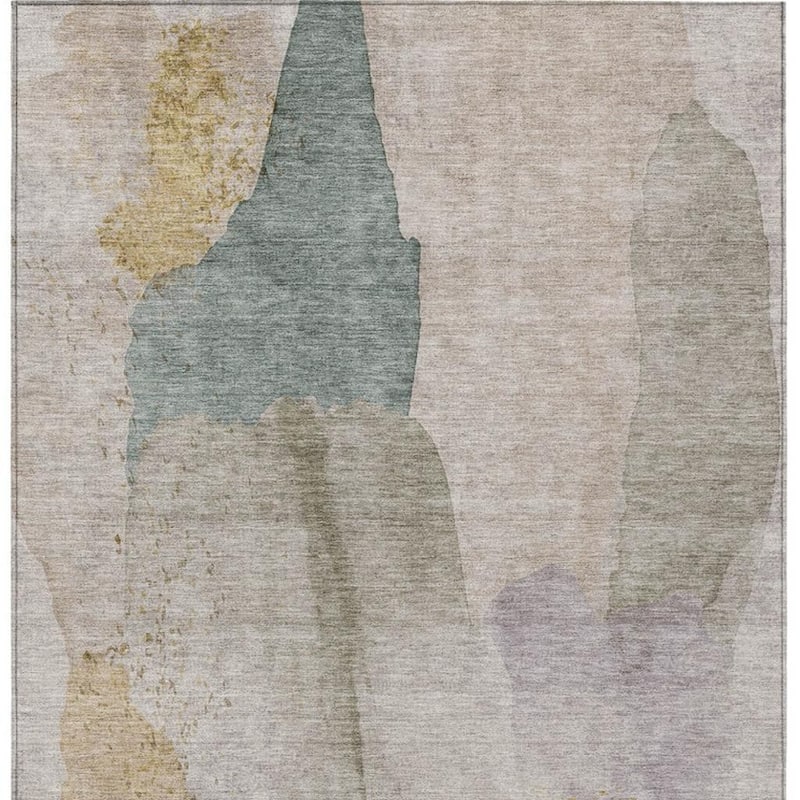 HomeRoots Abstract Transitional Rectangle Outdoor Rug
