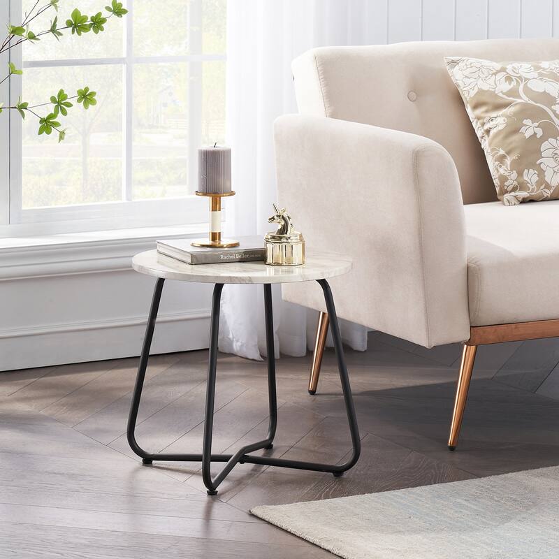 VECELO Modern Small Round Coffee tables