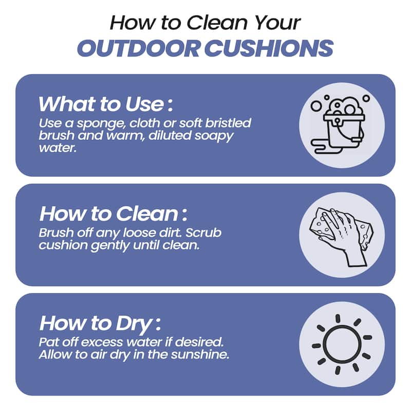 24"x 24" Outdoor Premium Deep Seat Sunbrella Cushion Set Chair Cushion