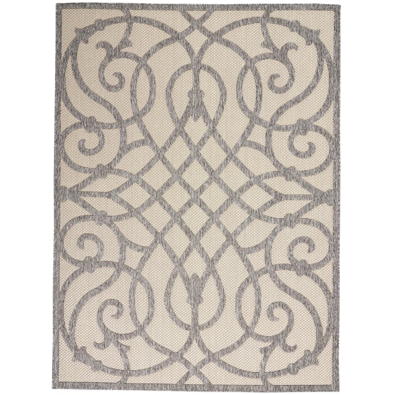 Nourison Palamos Geometric Scroll Indoor Outdoor Area Rug