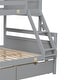preview thumbnail 17 of 22, Twin over Full Pine Wood Bunk Bed with Ladder and Two Storage Drawers