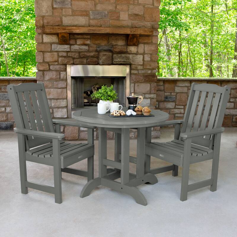 Lehigh 3-Piece Outdoor Dining Set - 36" Round Table, Dining-height