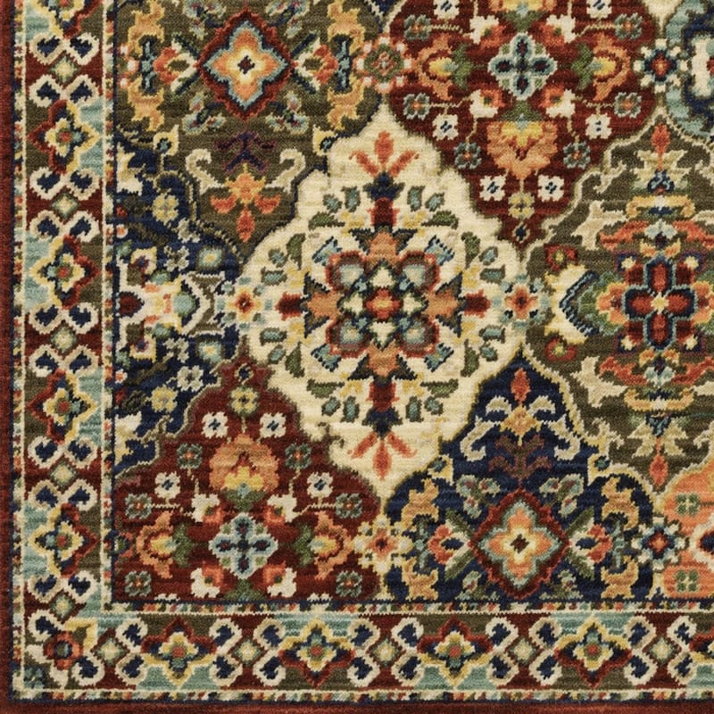HomeRoots Oriental Traditional Rectangle Area Rug