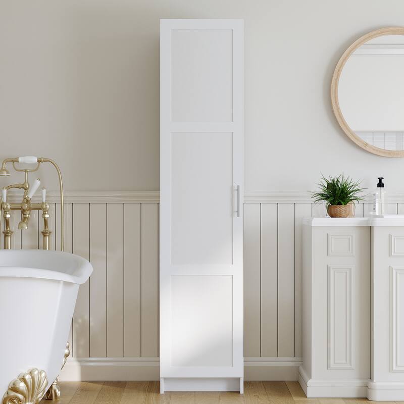 70.87" Tall Narrow Storage Bathroom Cabinet with 3 Adjustable Shelves
