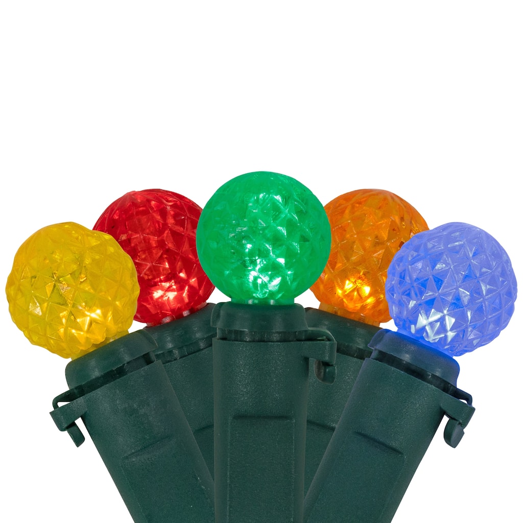 LED G12 Berry Christmas Lights - Multicolor - 16' Green Wire - 50ct