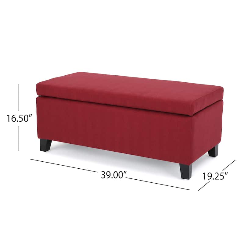 Roomfitters Upholstered Storage Ottoman, Modern Bench with Lift-Top Lid for Entryway, Living Room