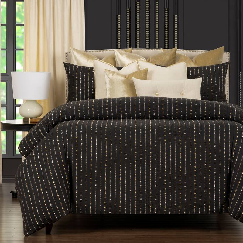 F Scott Fitzgerald Midnight Champagne Supreme Duvet Cover & Insert set