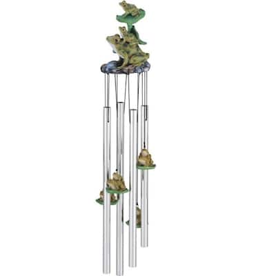 Q-Max 23" Long Frogs Round Top Wind Chime