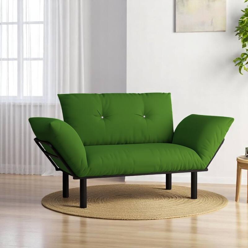 Adio Metal Frame Loveseat With Removable Cushions - Khaki Green