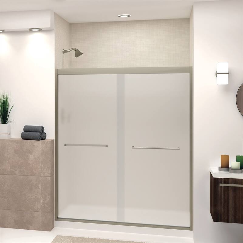 Transolid FBPT607008F-T 70" High x 59" Wide Bypass Frameless Shower