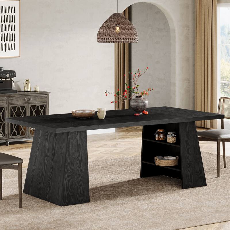 63 Inches Modern Rectangular Dining Table for 4-6