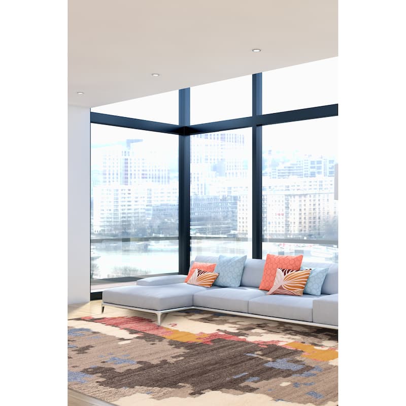 ECARPETGALLERY Hand-knotted Tangier Cream Wool Rug - 8'0 x 10'2