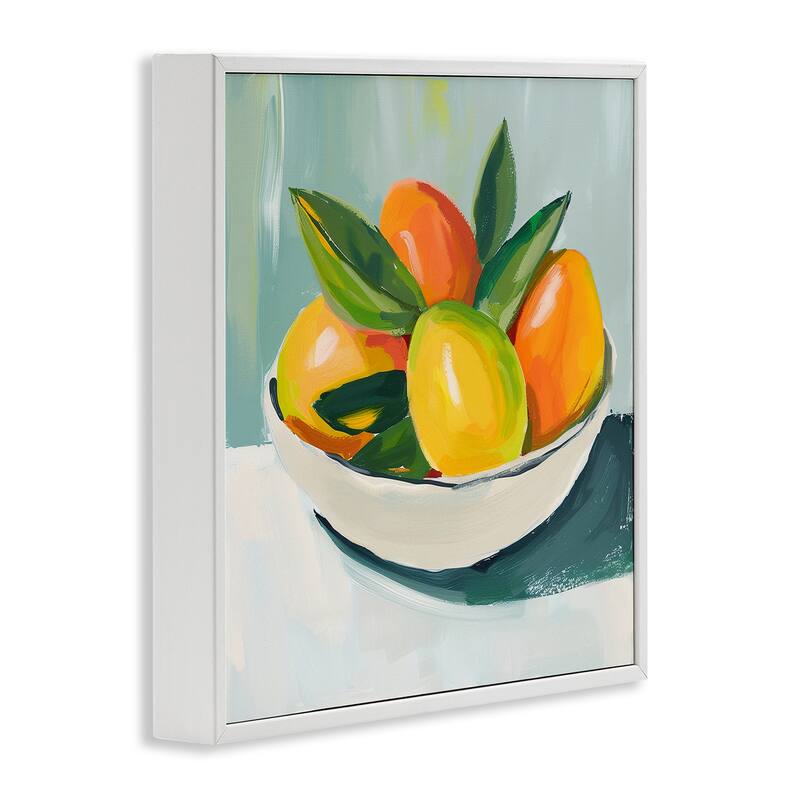 Stupell Bowl of Citrus Fruit Framed Giclee Art Design By Walker Noble